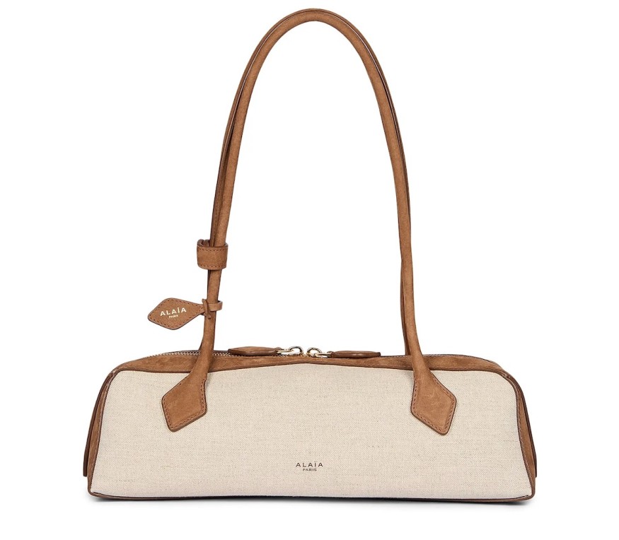 Alaia Teckel Medium Leather Baguette Bag