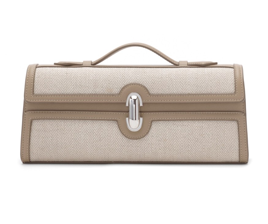 Savette The Slim Symmetry Linen Pochette