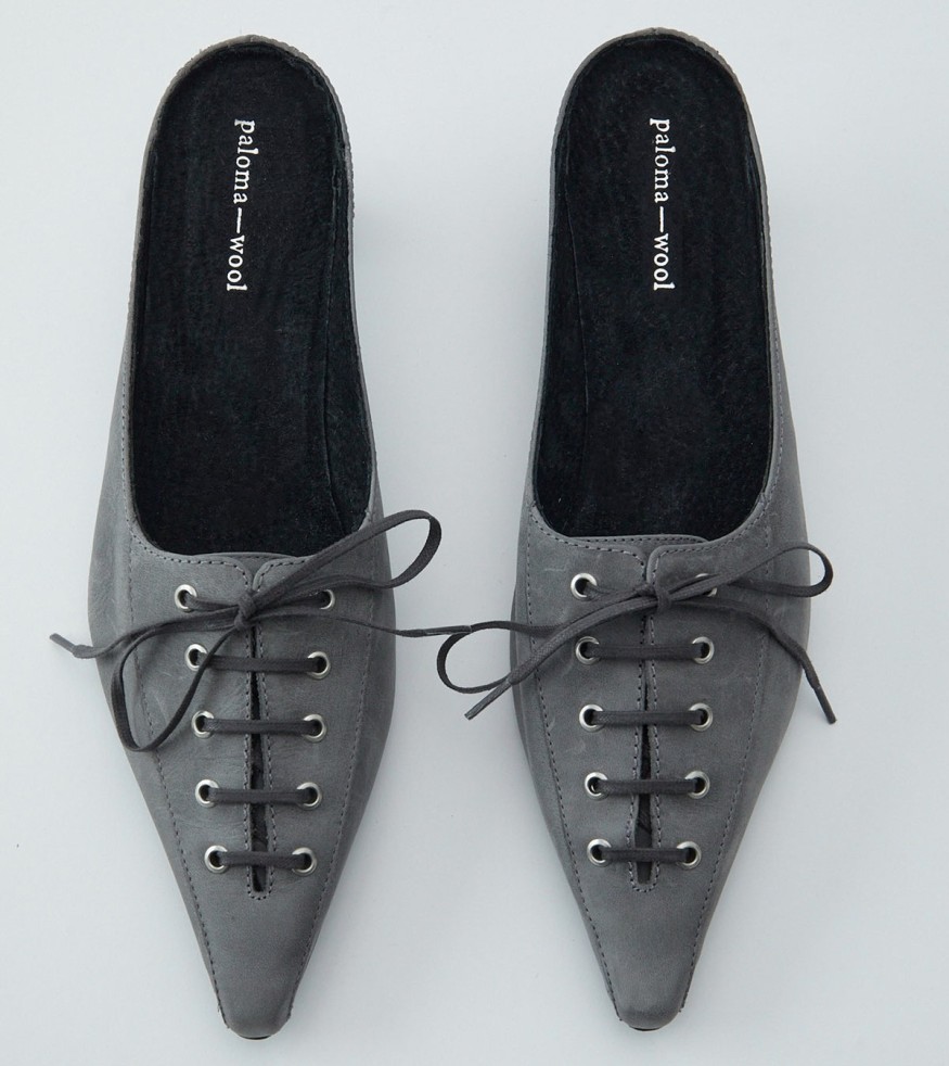 Paloma Wool Puy Grey Lace-Up Mule