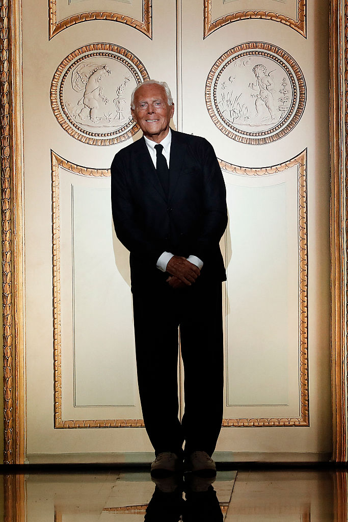 Italian fashion designer Giorgio Armani