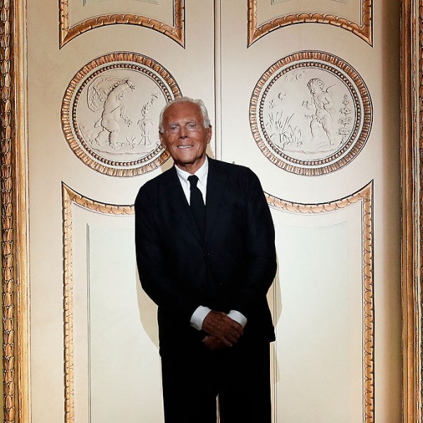 Italian fashion designer Giorgio Armani