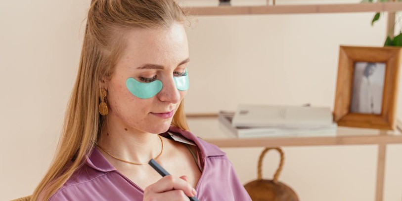 Woman Eating Vegetable Salad
