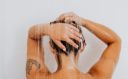 A woman taking a shower
