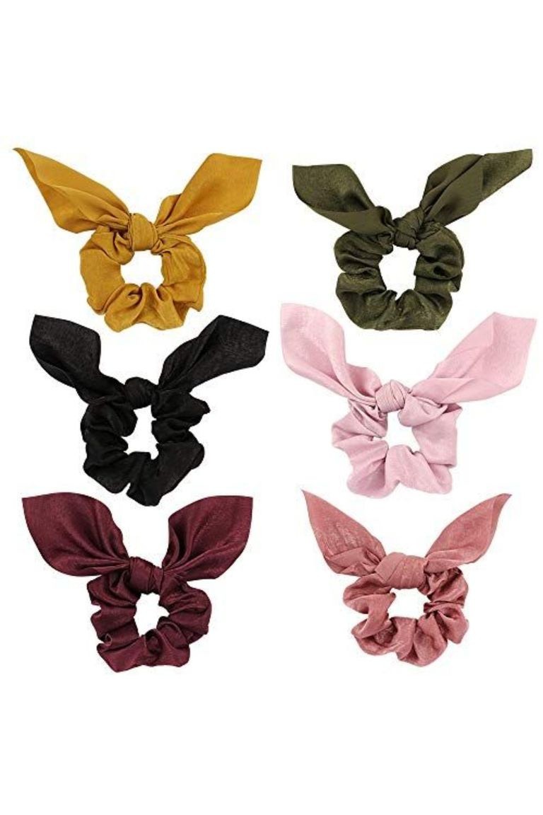 6-Pack Chiffon Hair Scrunchies Hair Bow