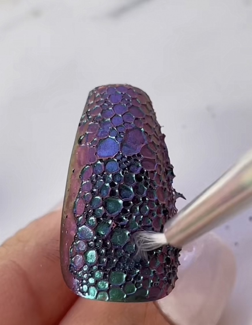 soap bubble nails
