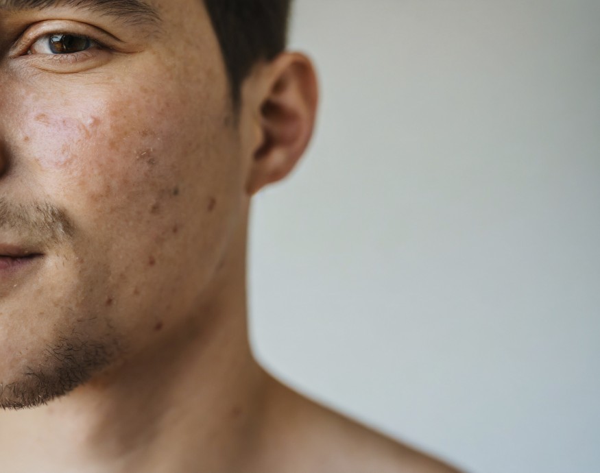 man with blackheads